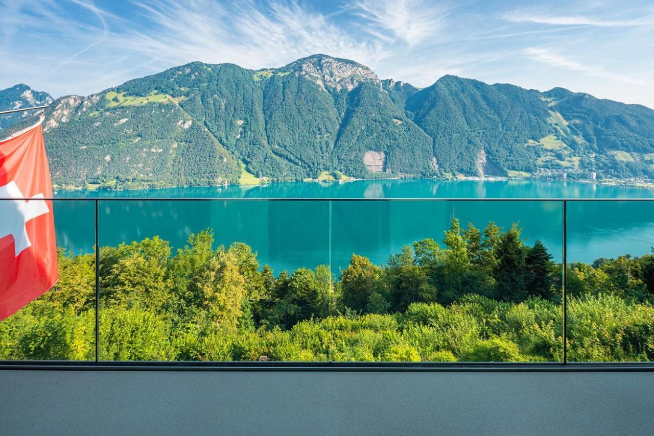 Exklusives Chalet Mit Traumhafter See- Und Bergsicht Seelisberg Dış mekan fotoğraf