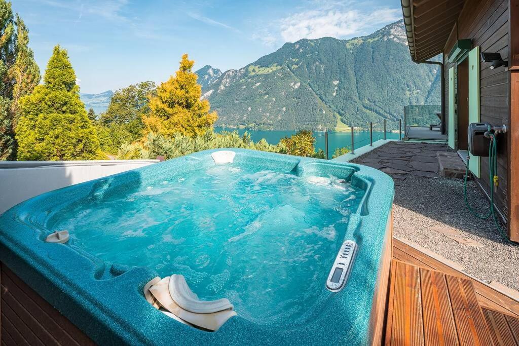 Exklusives Chalet Mit Traumhafter See- Und Bergsicht Seelisberg Dış mekan fotoğraf